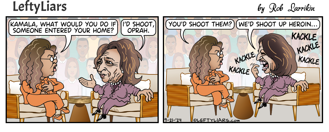 Oprah Winfrey and Kamala cartoon