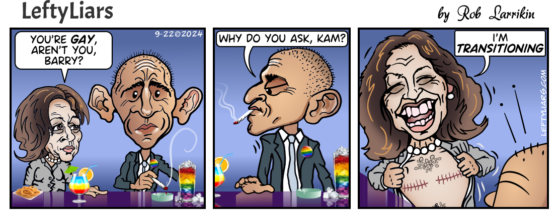 Obama and Kamala cartoon