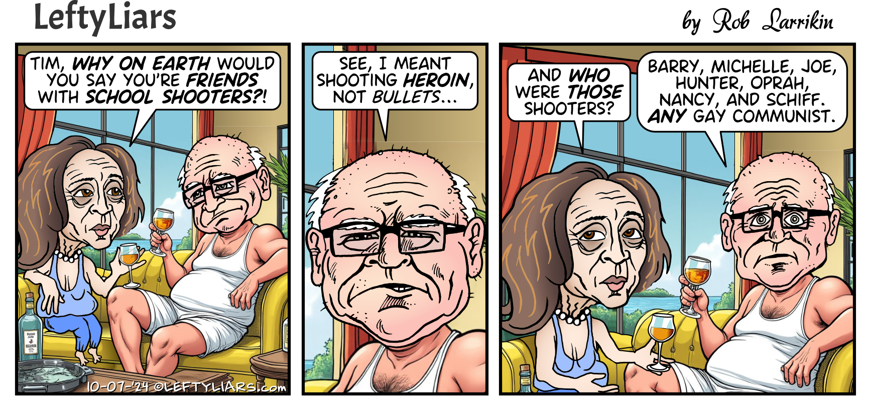 Kamala Harris Tim Walz cartoon