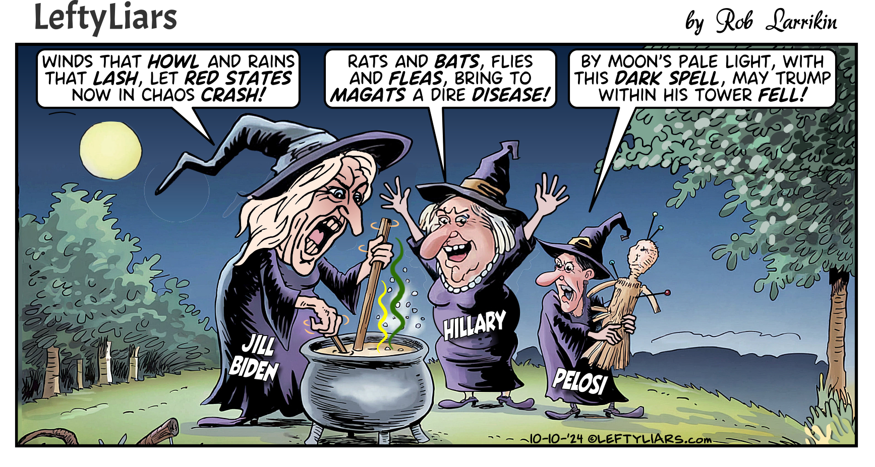 Jill Biden, Hillary, and Pelosi cartoon