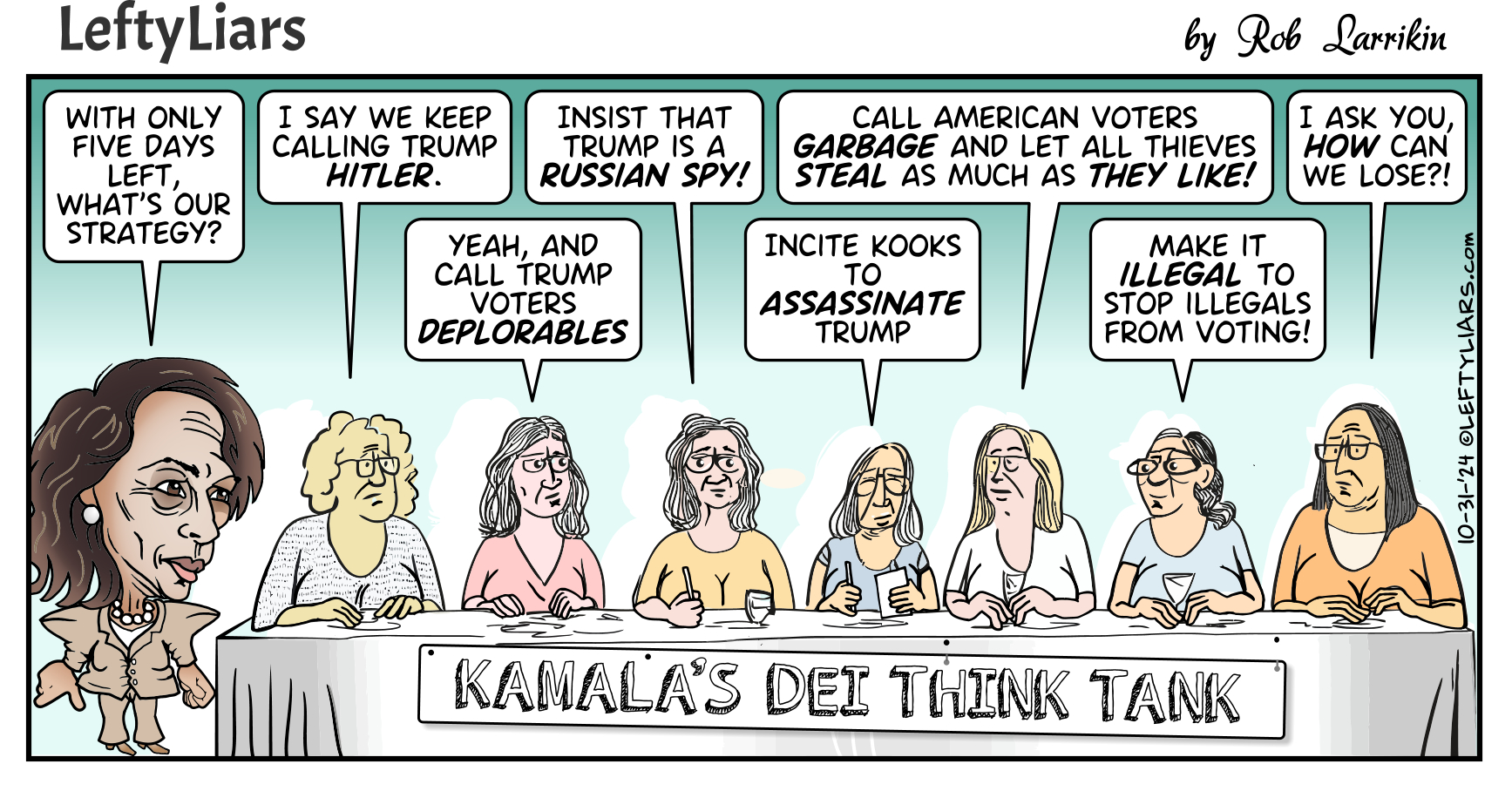 Kamala Harris Think Tank cartoon